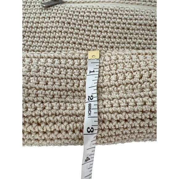 The Sak Cute natural nylon crochet shoulder bay with zipper closure M size. - Picture 15 of 16